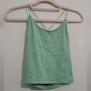 American Eagle Outfitters Green Crop Camisole